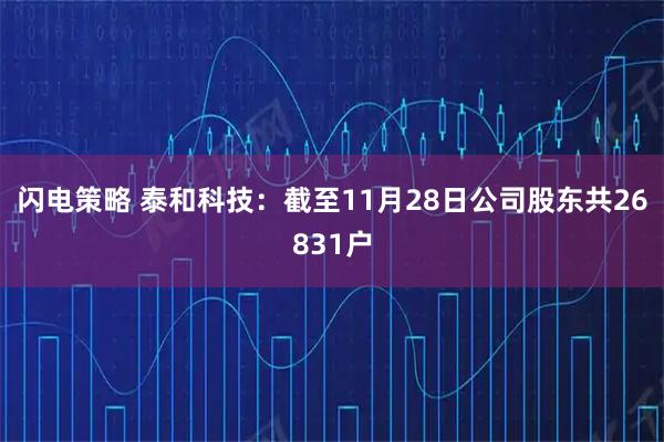 闪电策略 泰和科技：截至11月28日公司股东共26831户